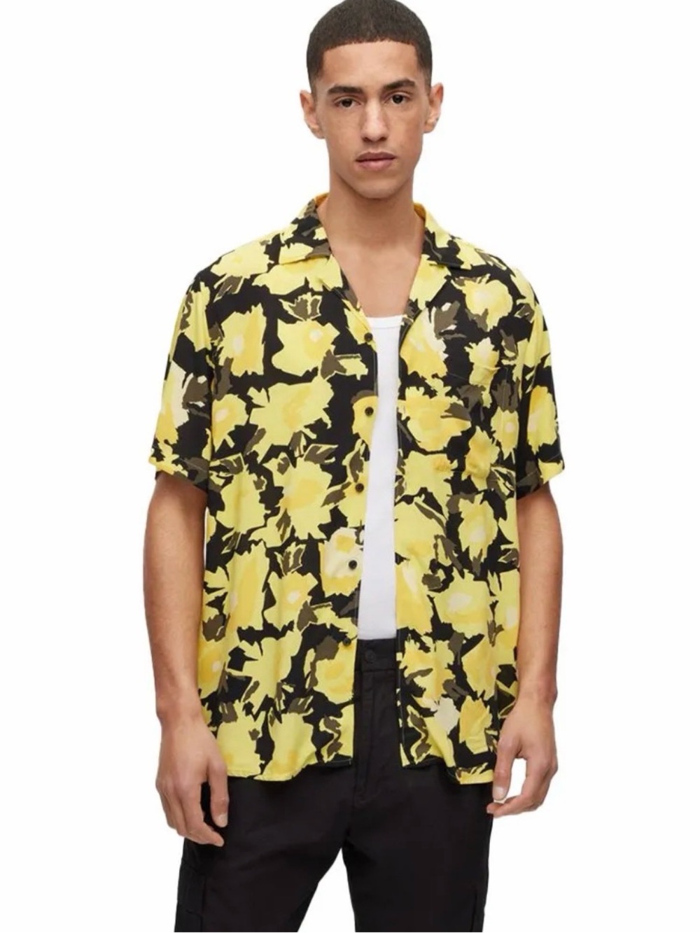 HUGO Black and Yellow Button Down Shirt